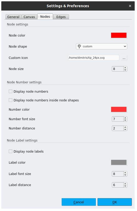 Node Icons Settings