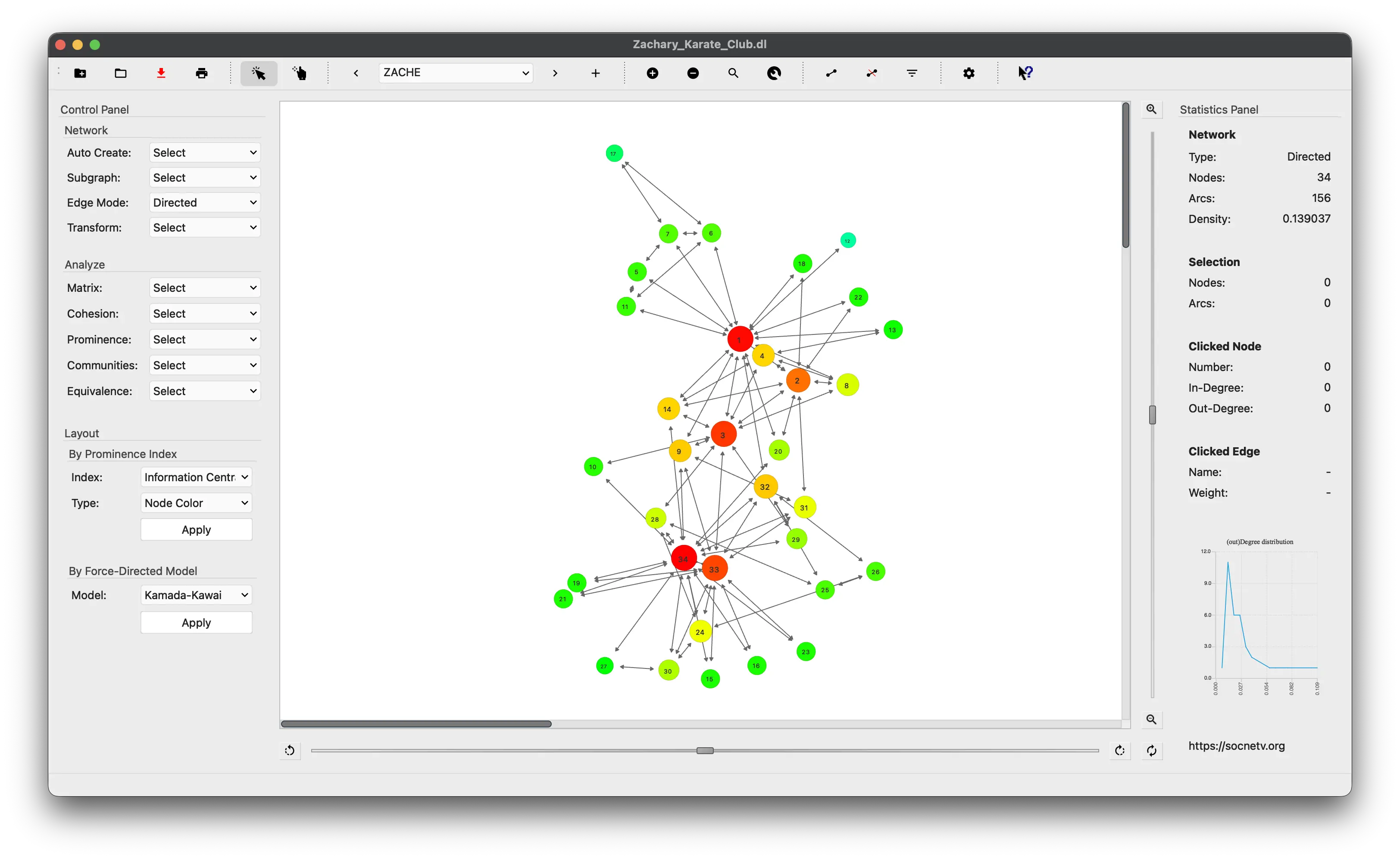SocNetV v3.3 Screenshot